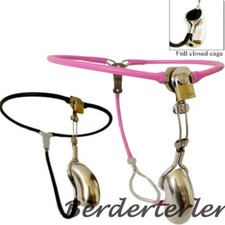 Adjustable Stainless Steel Invisible Male Chastity Belt Lock Cage Pant for Men