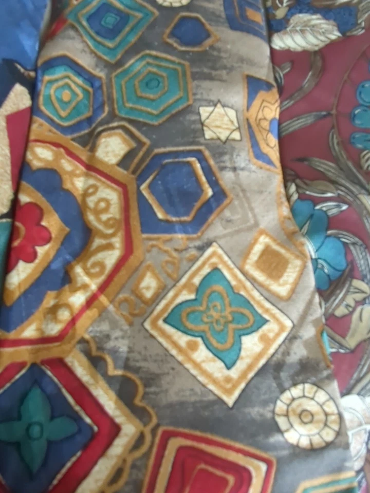 Lote de 4 corbatas para hombre de seda de diseñador Bugatti, Erreuno, Woodward, 417 VanHeusen Foto 4 de 4