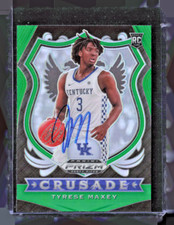 Tyrese Maxey Signed Autograph 2020 Prizm Draft Green Prizm Crusade  #94 76ers