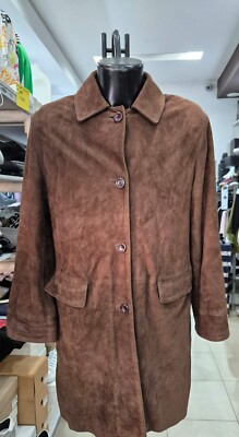 CONBIPEL Brown Genuine Leather Jacket Used Woman Size 44 XYR656L