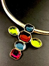 FABULOUS SIGNED IMAN GOLDTONE SLIDE NECKLACE ...