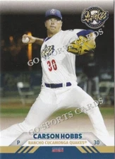 2024 Rancho Cucamonga Quakes Carson Hobbs RC Rookie Dodgers Minor League Card