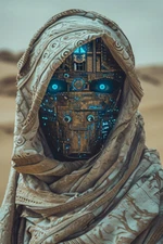 Android Robot Scarf Wall Art Print 12x18 Canvas Artprint Picture Photo Art