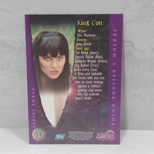 Xena Warrior Princess Series 3 #51 King Con Trading Card Topps - Picture 2 of 2