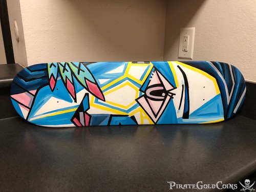 (2) Treasure Painting JR Bissell "Loot is a Lie" Pirate Pablo Picasso Skateboard - Picture 9 of 12