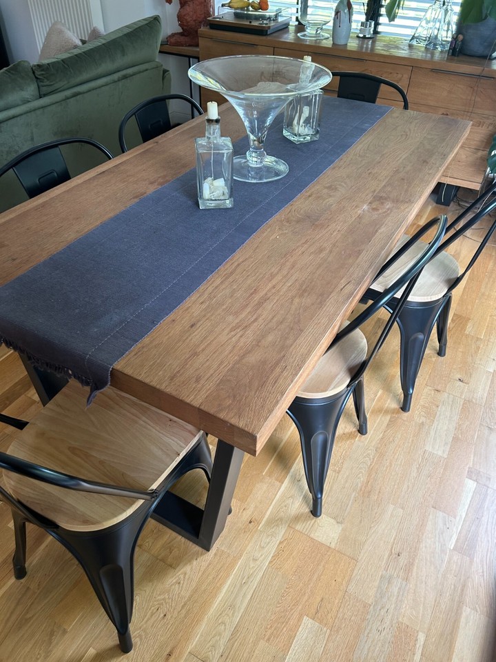 John Lewis Calia Oak dining table and 6 chairs eBay