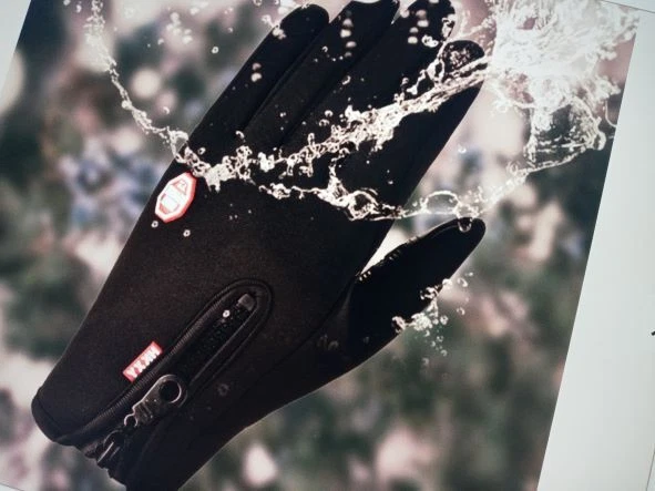 1 par de guantes impermeables con pantalla táctil de invierno de venta caliente, envío muy rápido Foto 2 de 4