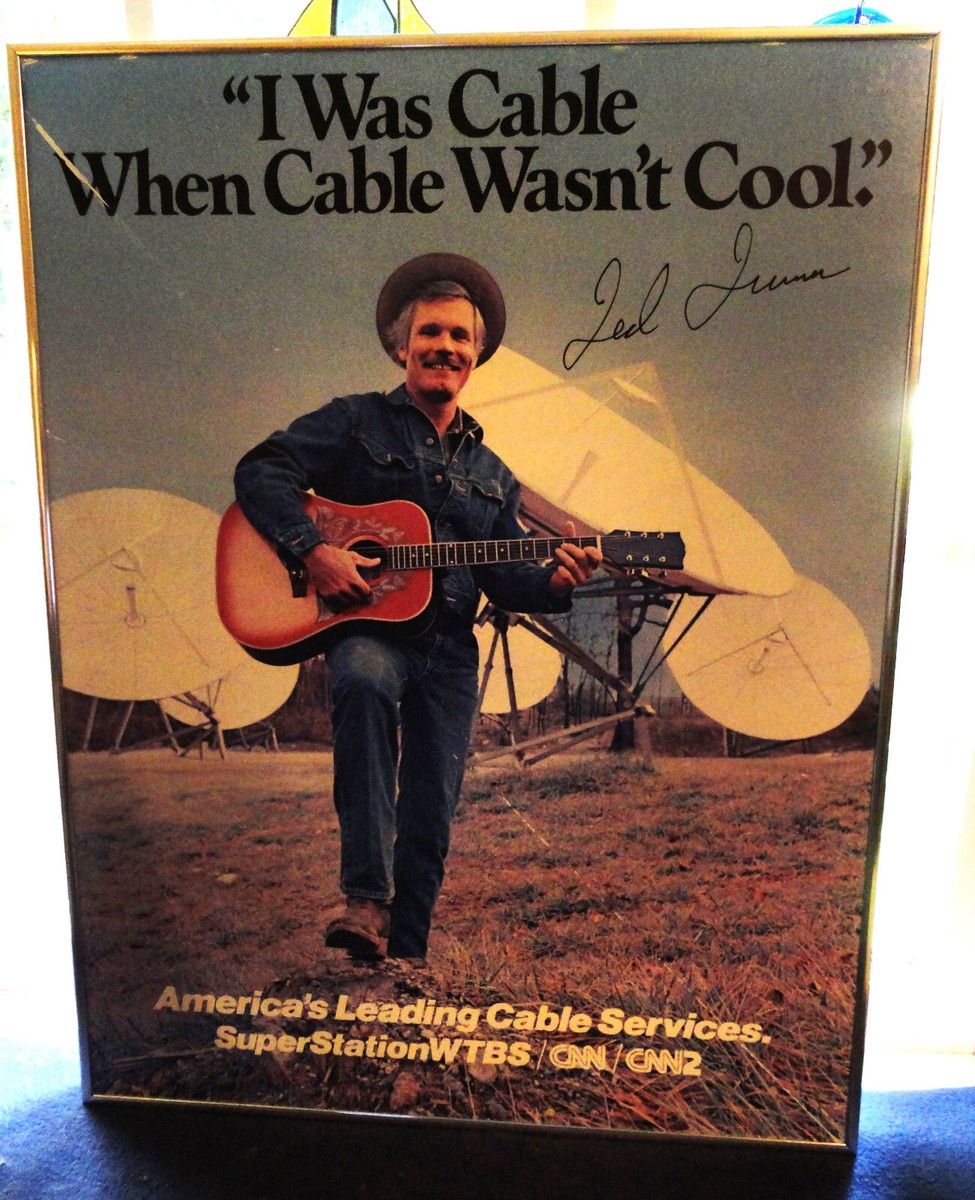 1980 Vintage CNN Print Ad/Poster Ted Turner 