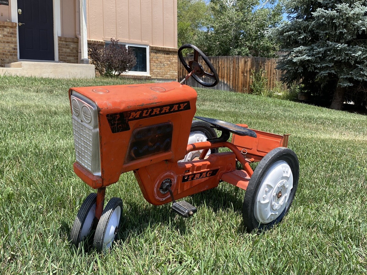 Vintage 1950's Murray Trac Ton Kids Pedal Tractor, NICE Condition RED