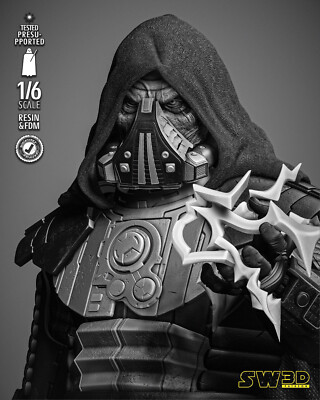 Darth Malgus Figure, Star Wars Old Republic Sith Lord Collectible, Unpainted