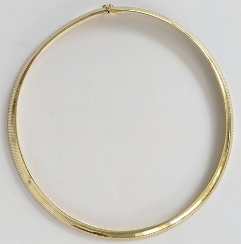 14K Yellow Gold 8 mm Domed Omega Chain 