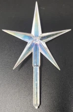  Iridescent Clear Ceramic Christmas Tree  Aurora Star VINTAGE REPLACEMENT
