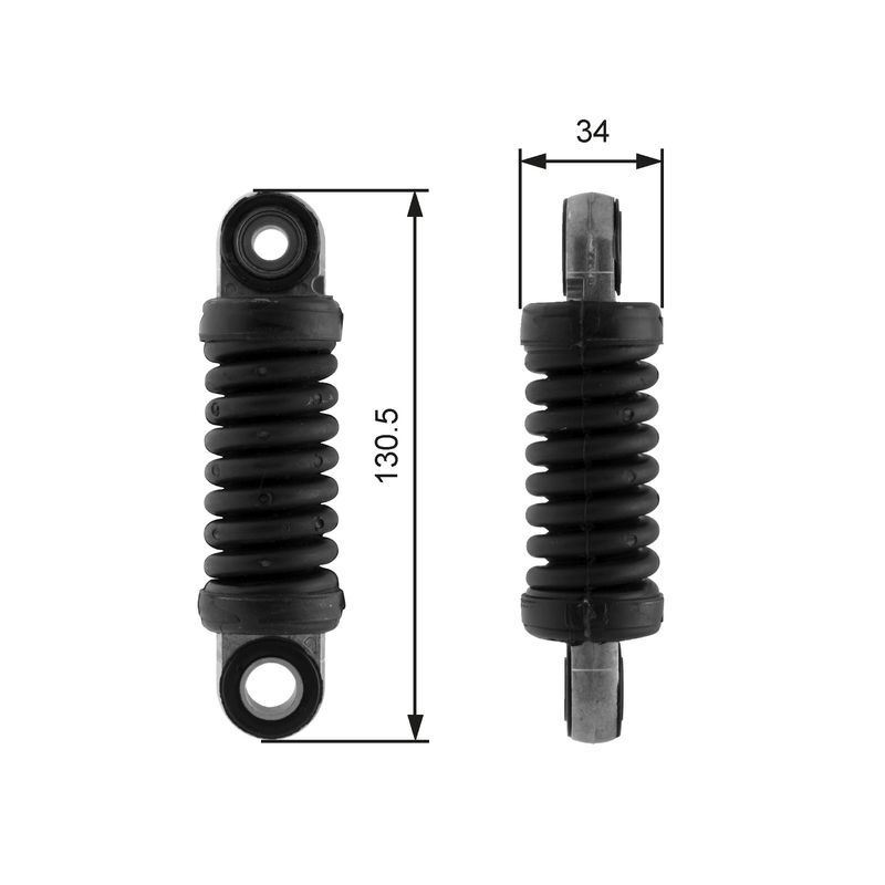 Gates T38407 V-Ribbed Belt Vibration Damper Replacement For Citroen Fiat Peugeot