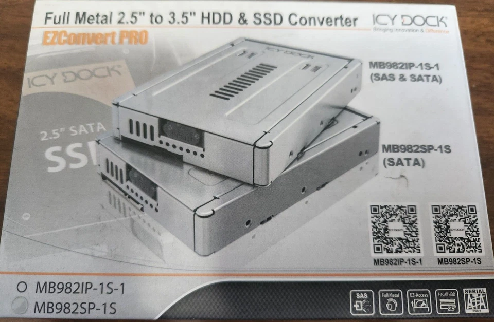 ICY DOCK EZConvert Pro MB982SP-1S Enterprise Full Metal 2.5 " to 3.5" Converter - Image 4 of 4
