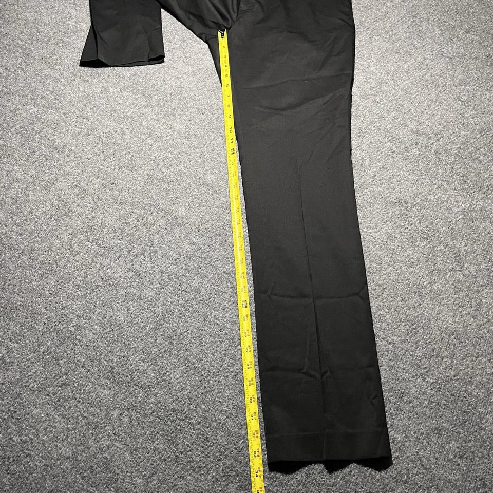 Pantalones de vestir Penguin para hombre 34x34 negros de sarga de lana frente plano cómodos elásticos Foto 3 de 4