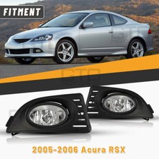 For 2005-2006 Acura Rsx Fog Lights Clear Glass Lens Driving Lamps Wires Switch
