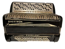 Vintage Hagström Excellent Button Accordion - Working, Needs Tuning - Rare Model