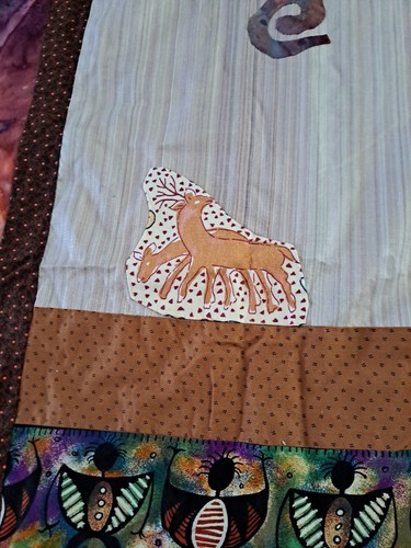 Quilt Block Starter Blanket Fabric Purple Tribal Spirals Crafting Sewing 52x48 - Picture 3 of 5