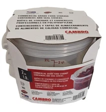Cambro 3 Pack 2 Qt Food Storage Containers