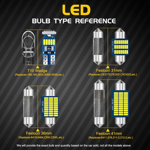 20 x White LED Interior Light Bulbs for Mercedes Benz GLK Class X204 2008-2015 - Picture 4 of 12