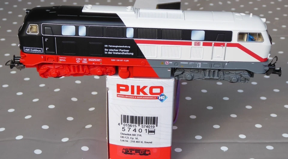 Piko 57401 DCC Sound Diesel Br 218 497-6 Dbag Epoch 6 Aw Cottbus Märklin Boxed - Image 2 of 4