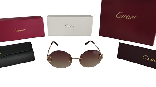 美品　Cartier CT0163S 007 145 MADE IN JAPAN Cartier Men's 55mm Ruthenium Gold Sunglasses CT0163S-007 | eBay