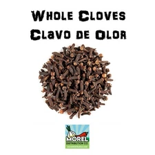 Whole Cloves: 1 Oz, 2 Oz, 4 Oz, 8 Oz, 1 Lb, 2 Lbs, 5 Lbs, and 10 Lbs