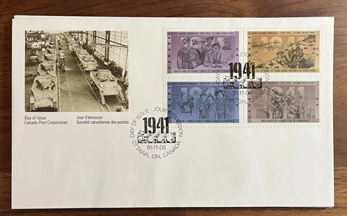 CANADA - 1991 : 1941 - 50th Anniversary of WWII 'Total War'