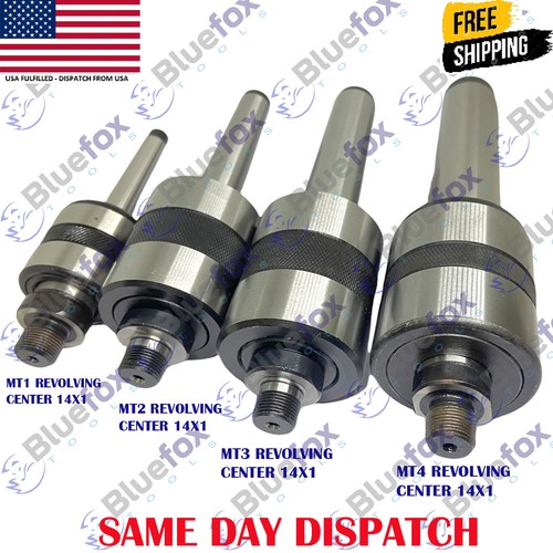 Threaded Revolving Live Center MT1 MT2 MT3 MT4 Morse Taper Shank Lathe 14x1mm - 第 1/11 張圖片