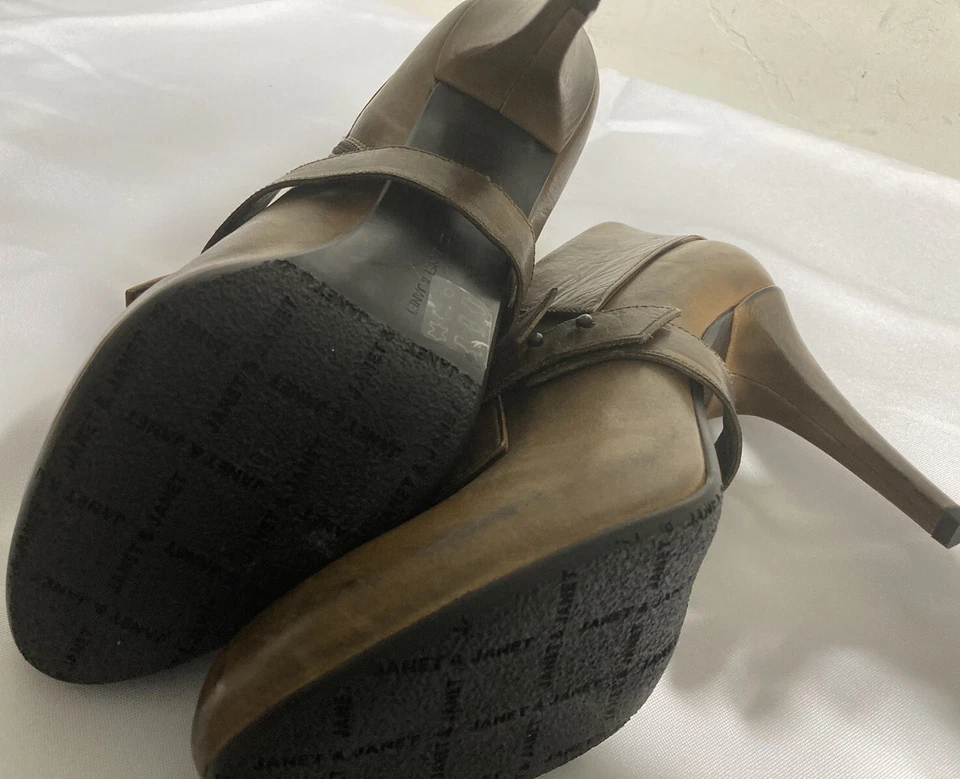 Botas de tacón de cuero Janet&Janet talla 8,5 Foto 3 de 4