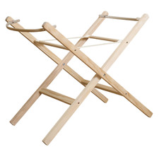 Image of Clair de Lune Wooden Folding Moses Basket Stand Baby Nursery Pod Bassinet Holder