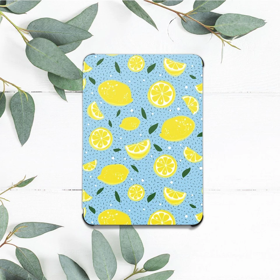 Yellow Lemons Fruits Blue Case For All-new Kindle 10th Gen Kindle Paperwhite - Image 2 of 3