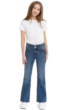 Jordache Girls High Rise Flare Denim Jeans Medium Enzyme SIZE: 16 