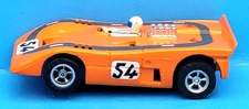 VINTAGE 1970'S - AURORA  A/FX HO SLOT CAR - McLAREN RACE CAR #54 - NICE