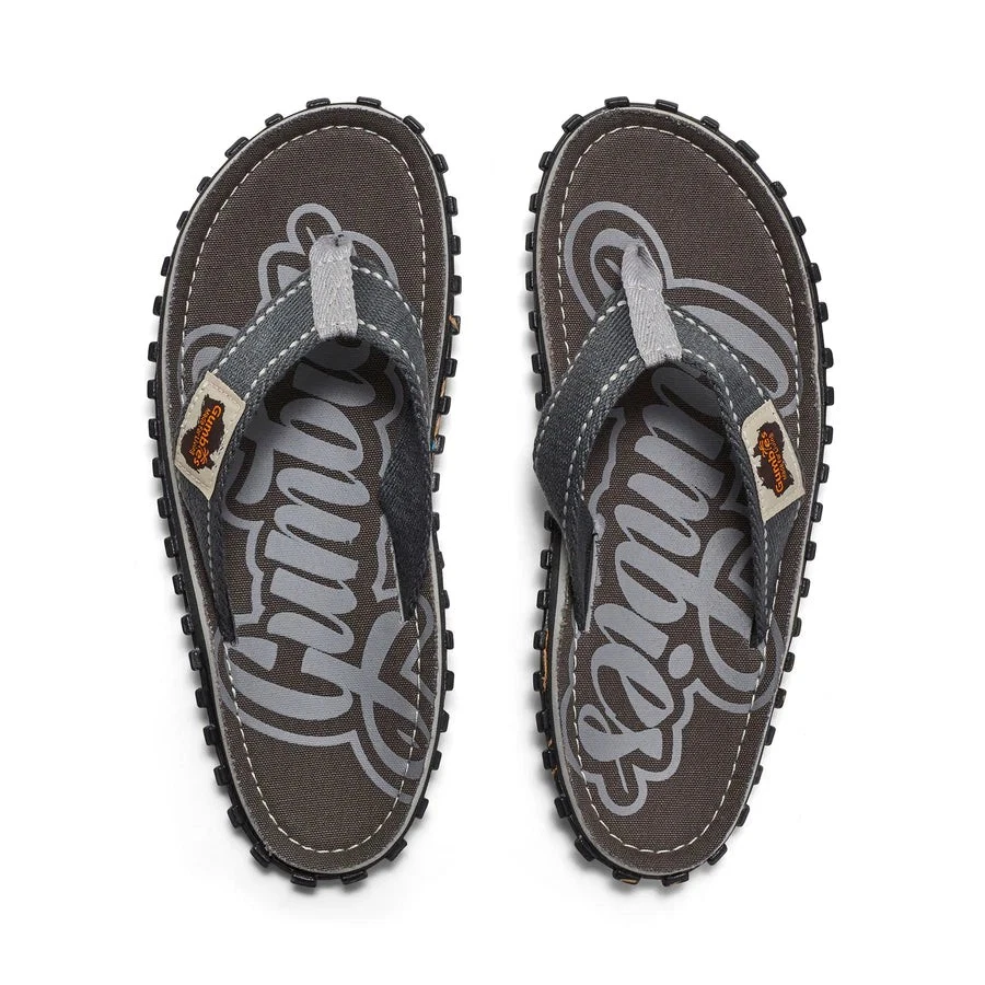 Gumbies Islander Unisex Adults Recycled Cotton Canvas Slip-On Cool Grey Sandals