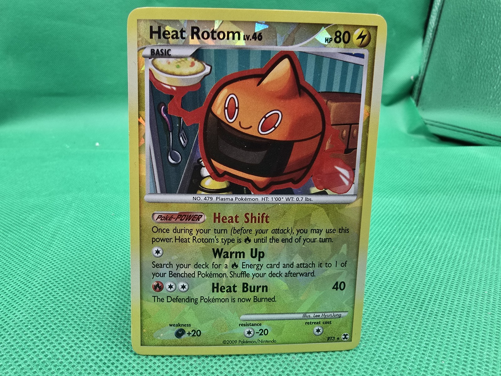 Pokemon TCG 2009 Heat Rotom RT3/6 Rising Rivals Reverse Holo Moderately Played