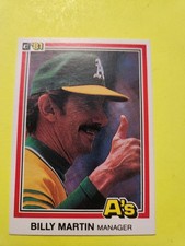 BILLY MARTIN  1981 DONRUSS  #479 A'S  MGR