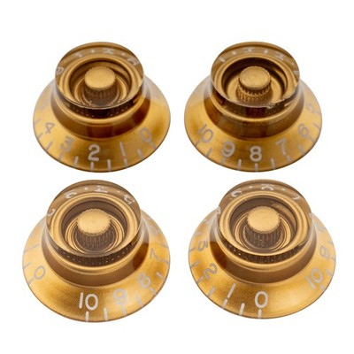 Musiclily Pro 4Pcs Gold Left Handed Imperial Inch Knob For USA Les Paul Guitar