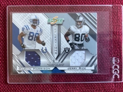 2003 SCORE REFLEXTIONS JERRY RICE MARVIN HARRISON SB/HOF’S MATERIALS 246/250!!!!