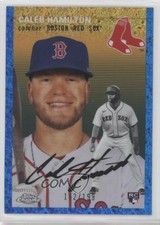 2023 Chrome Platinum Anniversary Blue Mini-Diamond Refractor Caleb Hamilton qf6