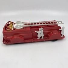 Vintage 1950's Nosco Friction Plastic Fire Truck Toy Rubber Wheels USA Erie, PA