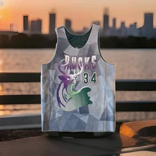 Mitchell & Ness NBA Milwaukee Bucks Ray Allen 34 Hardwood Classics Jersey M NWT