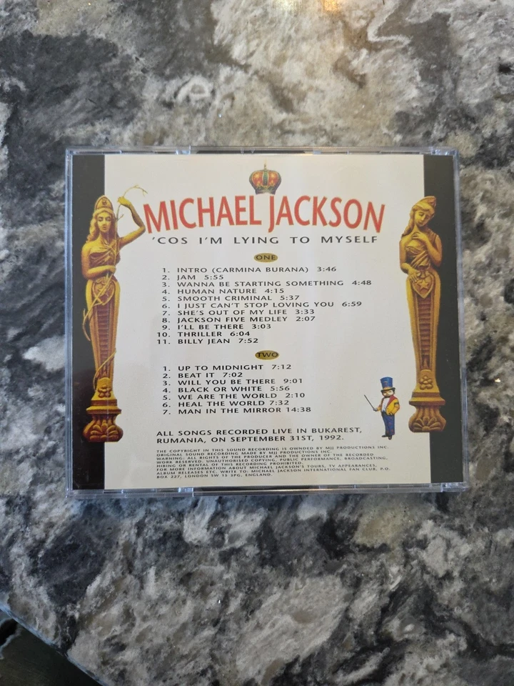#5 Coz I'm Lying to Myself Michael Jackson (2) CD Box Live Bukarest Promo 1992 - Image 4 of 4