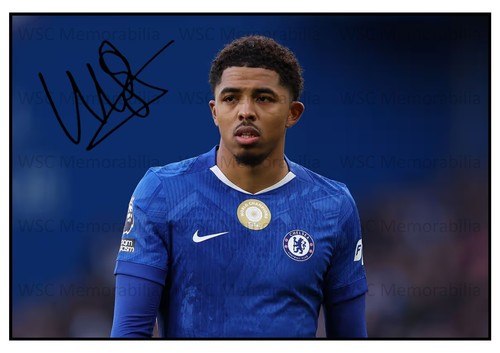 11159. Wesley Fofana Signed Pictures (A4 Prints) Chelsea Leicester Saint-Etienne