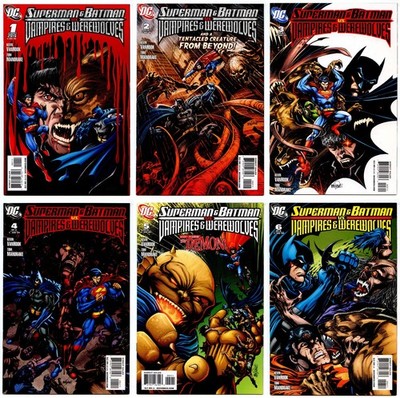 DC Comics Superman & Batman Vs Vampires And Werewolves Complete Run 1-6 Boarded