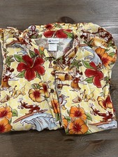 DISNEY Parks MICKEY Minnie MOUSE Hawaiian Camp XL Rayon Shirt ALOHA Hula Beach