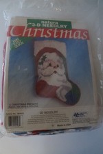 National Yarn Crafts 3D Needlry Christmas Present Santa Stocking Kit 3DS02