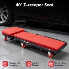 40 Fodable Mechanics Creeper 2 In 1 Z-shaped Creeper Seat 300450lbs Load