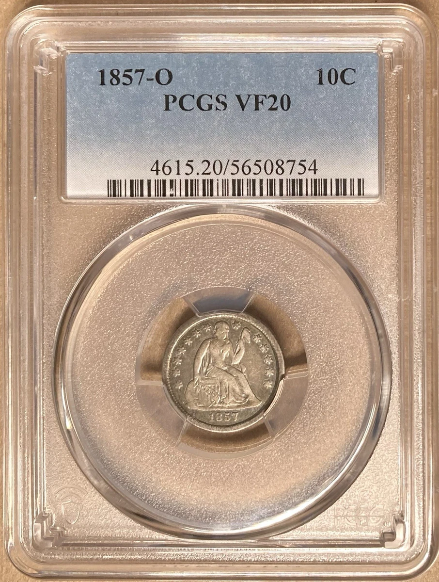 1857 Year PCGS Certified Seated Liberty Dimes (1837-1891) for sale
