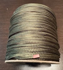 3/16" wide x 400' Spool thick Olive Drab / Green Flat Braided Dacron Cord